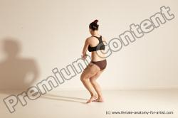 Underwear Martial art Woman White Moving poses Average long colored Dynamic poses Academic